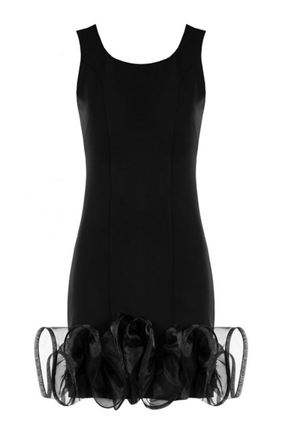 RINASCIMENTO Rinascimento cocktail/party dress with ruffles at the bottom BLACK