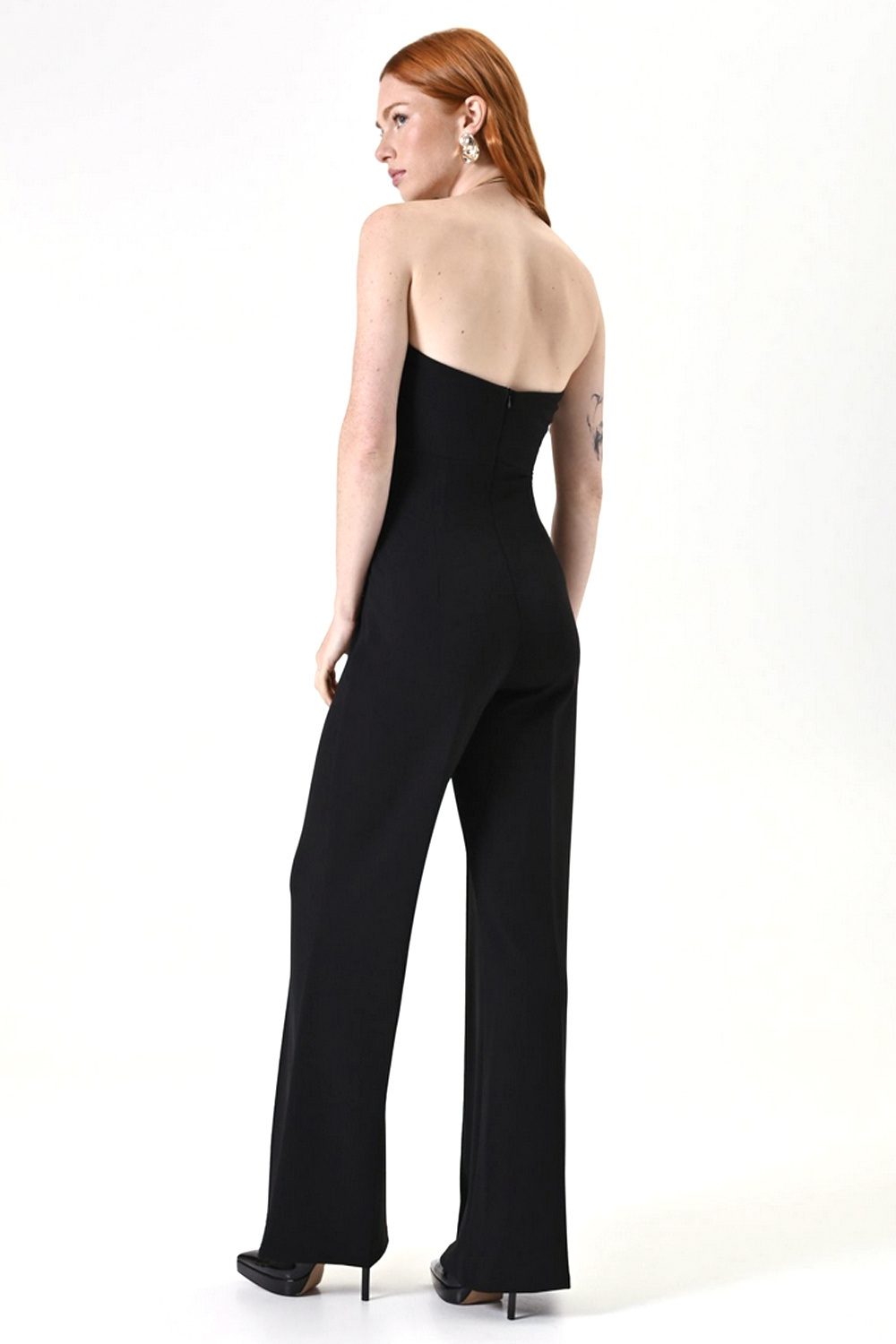 RINASCIMENTO Rinascimento Jumpsuit with gold button detail BLACK