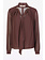 RINASCIMENTO Rinascimento blouse with scarf and gold details at the collar, chocolate brown / BROWN