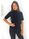 RINASCIMENTO Rinascimento turtleneck top with short sleeves BLACK