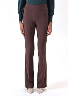 RINASCIMENTO Rinascimento flared trousers / pants chocolate brown / BROWN