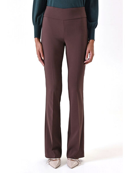 RINASCIMENTO Rinascimento flared trousers / pants chocolate brown / BROWN