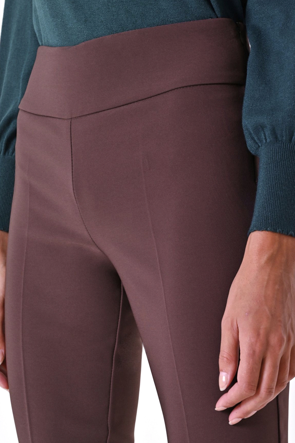 RINASCIMENTO Rinascimento flared trousers / pants chocolate brown / BROWN