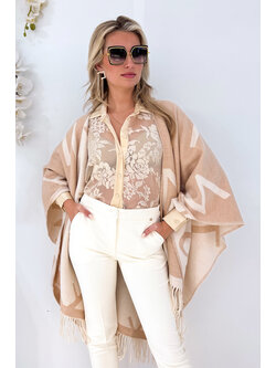RINASCIMENTO Rinascimento transparent blouse with floral print asymmetrical cream White / Cream
