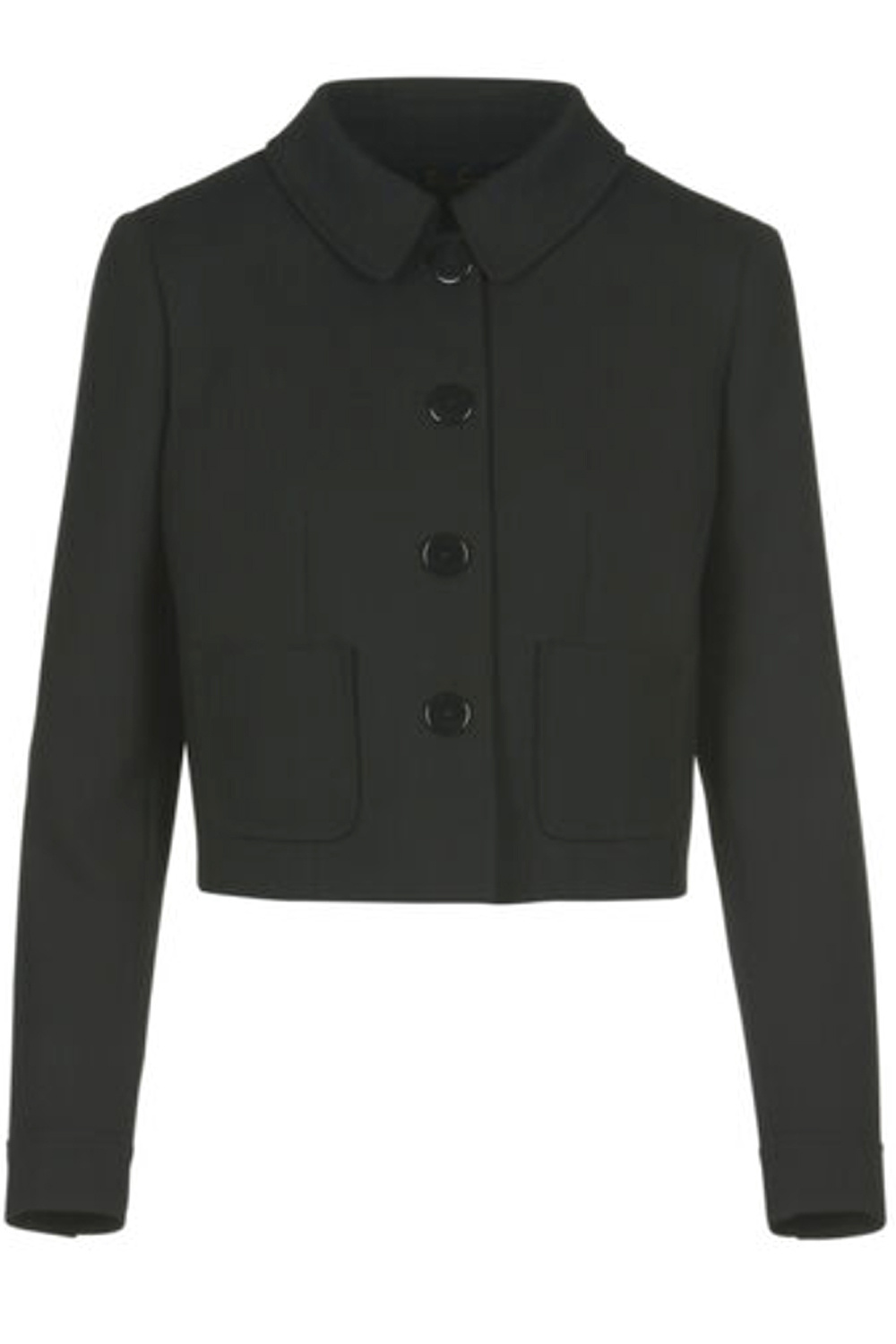 LUISA SPAGNOLI Luisa Spagnoli Sagri korte jas / blazer met zwarte lak knopen ZWART