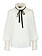 LUISA SPAGNOLI Luisa Spagnoli Lento blouse with ruffles and black bow WHITE