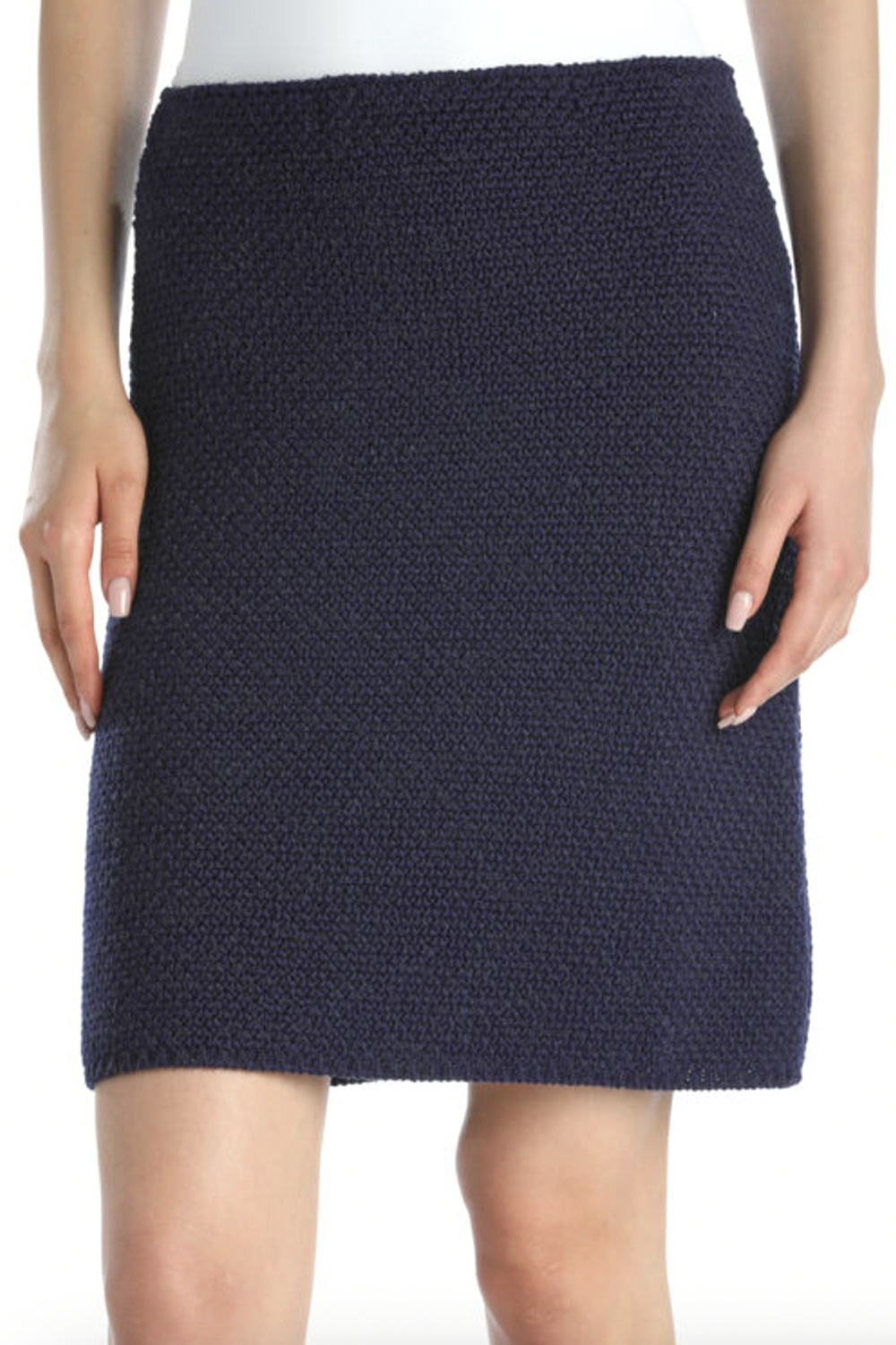 LUISA SPAGNOLI Luisa Spagnoli Minerbe wollen midi rok DONKER BLAUW