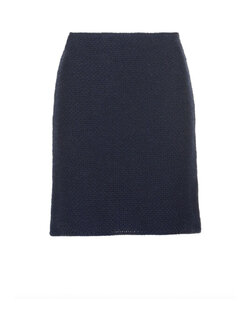 LUISA SPAGNOLI Luisa Spagnoli Minerbe wollen midi rok DONKER BLAUW