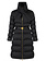 ELISABETTA FRANCHI Elisabetta Franchi lange gewatteerde jas in jacquardstof en riem Nero / ZWART