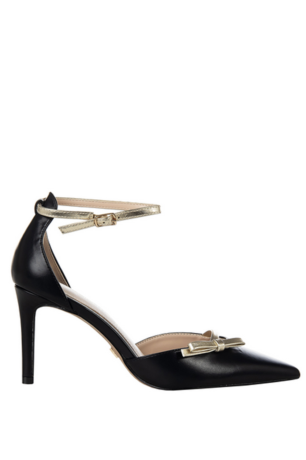 RINASCIMENTO Rinascimento pump met gouden strik details ZWART