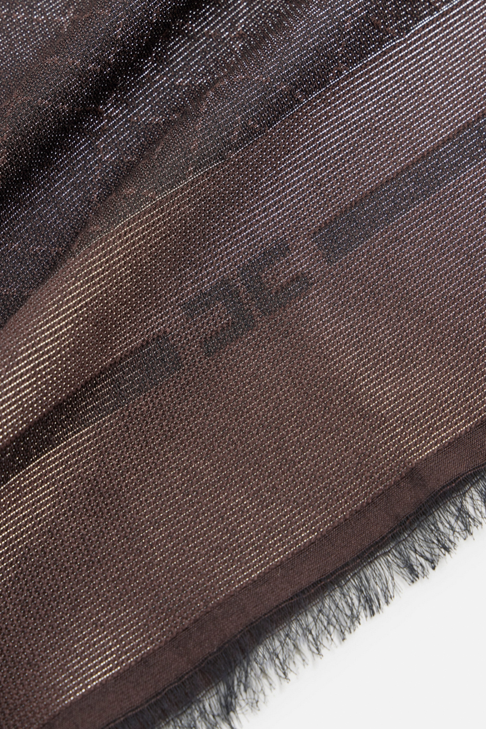 ELISABETTA FRANCHI Elisabetta Franchi scarf with logo print coffee / BROWN