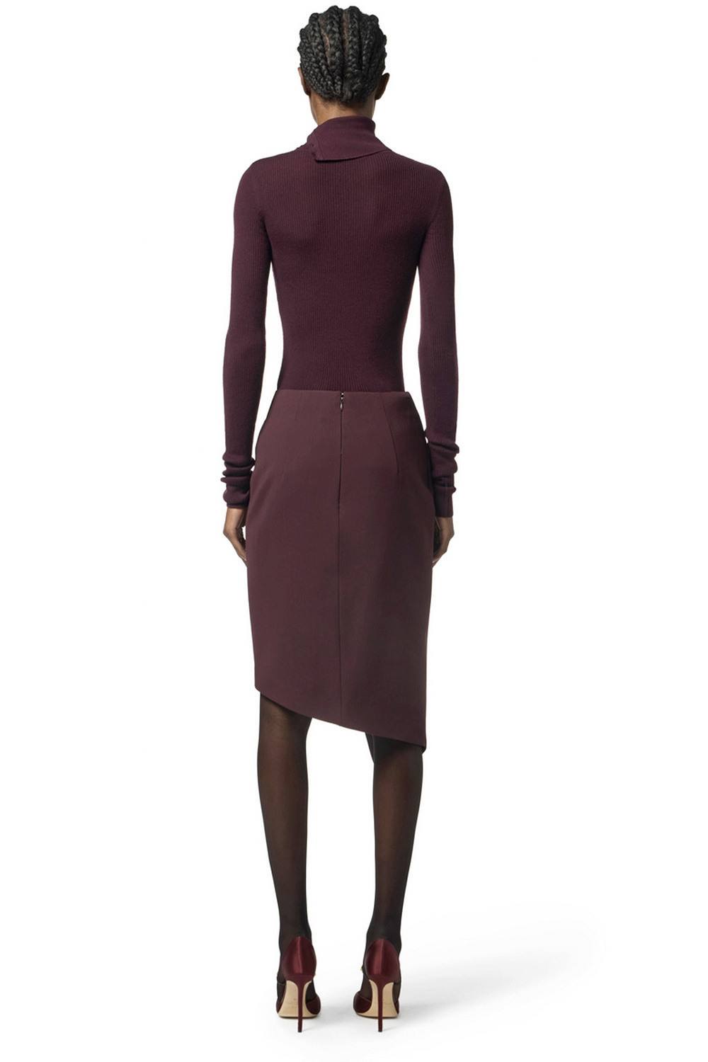 ELISABETTA FRANCHI Elisabetta Franchi coltrui met tekst op borst Merlot / BORDEAUXROOD