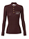 ELISABETTA FRANCHI Elisabetta Franchi polo top in ribstof met tekst op borst Merlot / BORDEAUXROOD