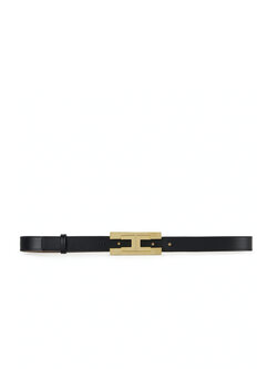 ELISABETTA FRANCHI Elisabetta Franchi riem met  gouden logo Nero / ZWART