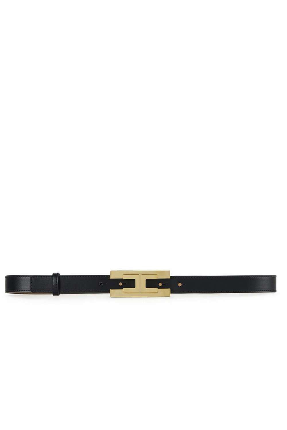 ELISABETTA FRANCHI Elisabetta Franchi riem met  gouden logo Nero / ZWART
