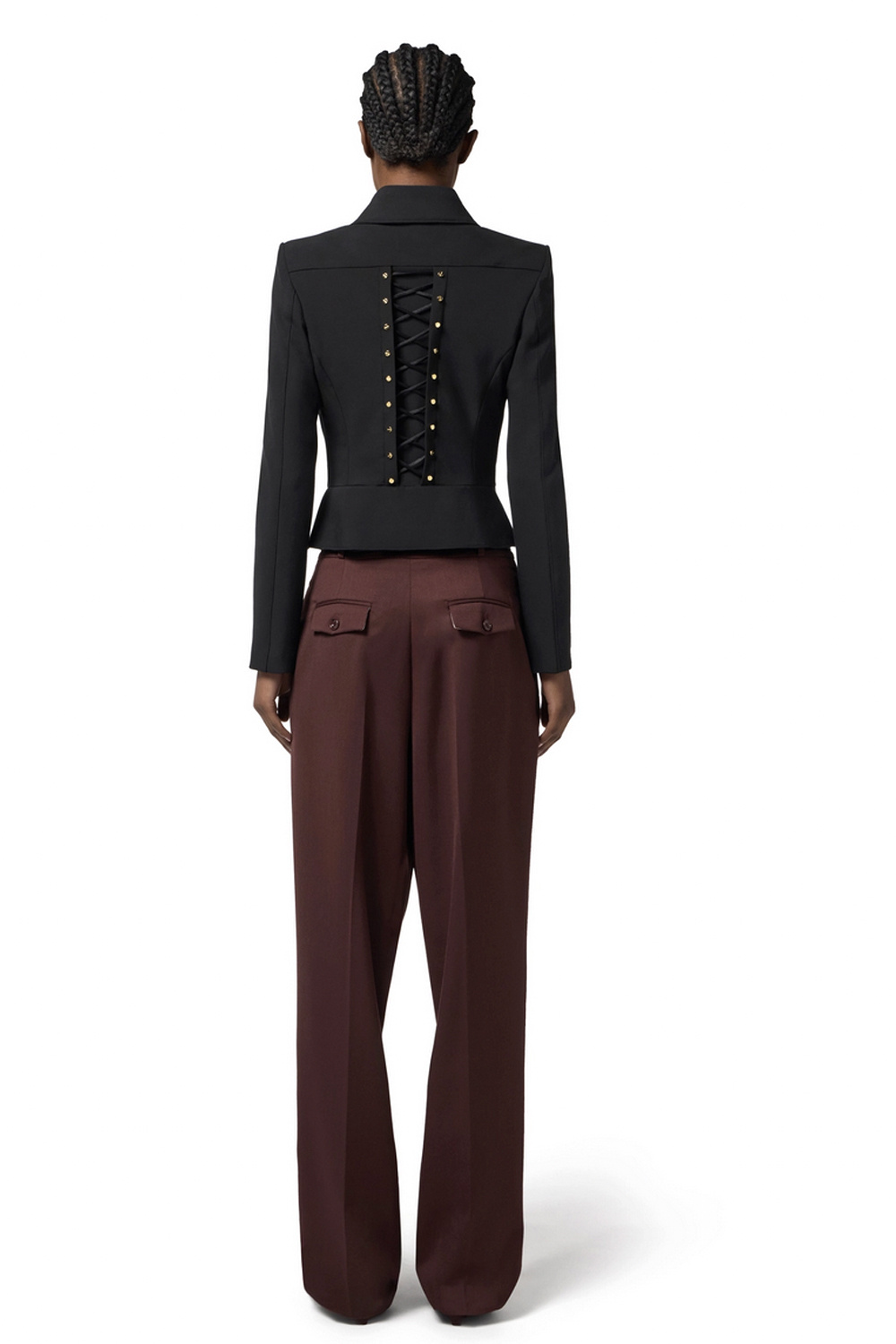ELISABETTA FRANCHI Elisabetta Franchi blazer jacket with collar in stretch fabric and double row of buttons Nero / BLACK