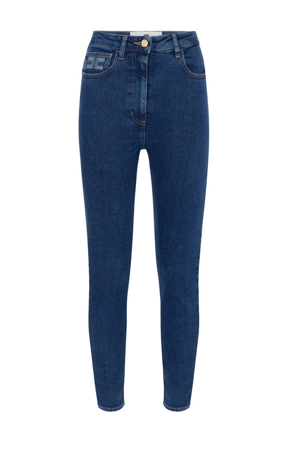ELISABETTA FRANCHI Elisabetta Franchi jeans met logo in taille Denim / BLAUW