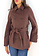 RINASCIMENTO Rinascimento short coat / jacket with double row of buttons chocolate brown / BROWN