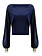 RINASCIMENTO Rinascimento top in fluwelen stof met gouden details bij mouw DONKER BLAUW