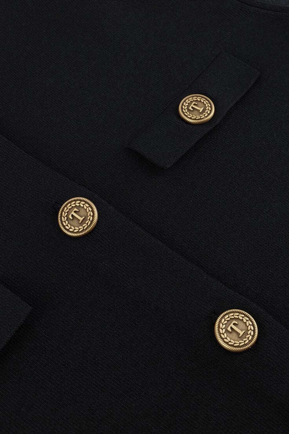 TWINSET Twinset jumper/cardigan with luxurious gold buttons BLACK