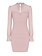 RINASCIMENTO Rinascimento dress with long transparent sleeves in mauve / PINK