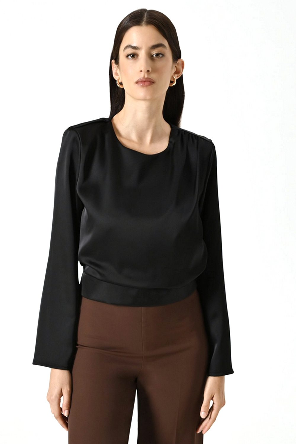 RINASCIMENTO Rinascimento Blouse met satijn look ZWART