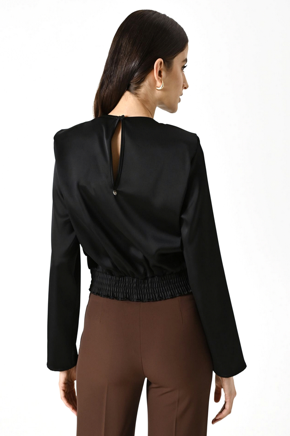 RINASCIMENTO Rinascimento Blouse met satijn look ZWART