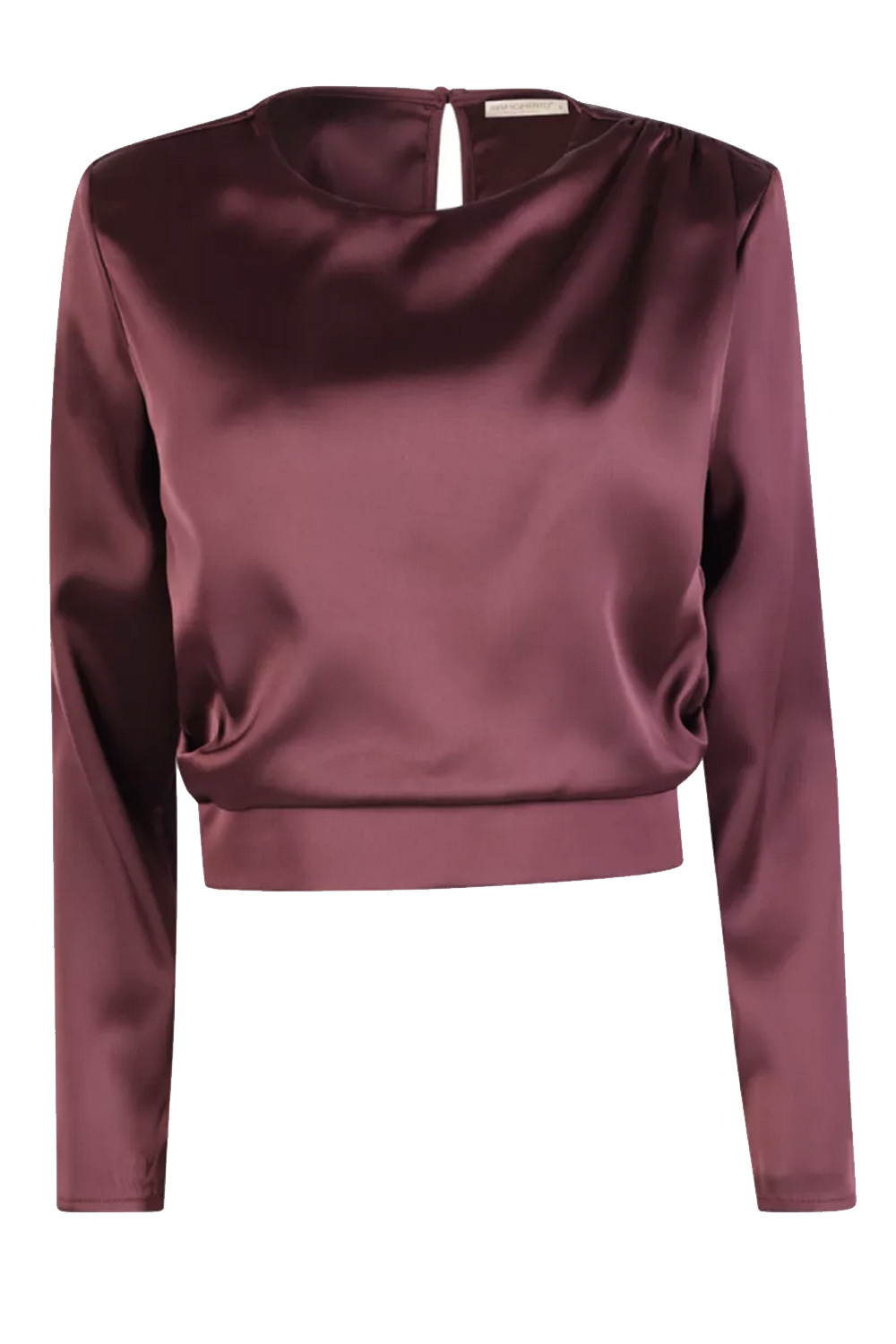 RINASCIMENTO Rinascimento blouse in satijn look BORDEAUXROOD