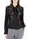 RINASCIMENTO Rinascimento Blouse with glitter sequins and bow BLACK