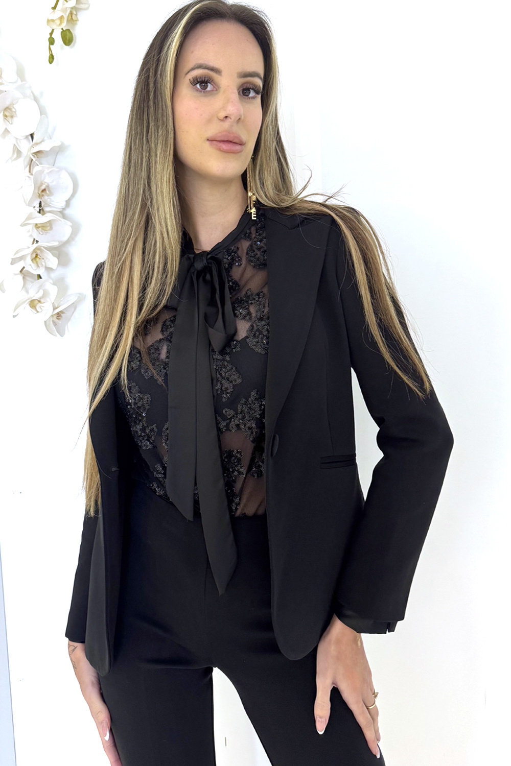 RINASCIMENTO Rinascimento Blazer jas / blazer  in comfortabele stof ZWART