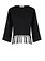 RINASCIMENTO Rinascimento Top with half-length sleeves and fringes BLACK