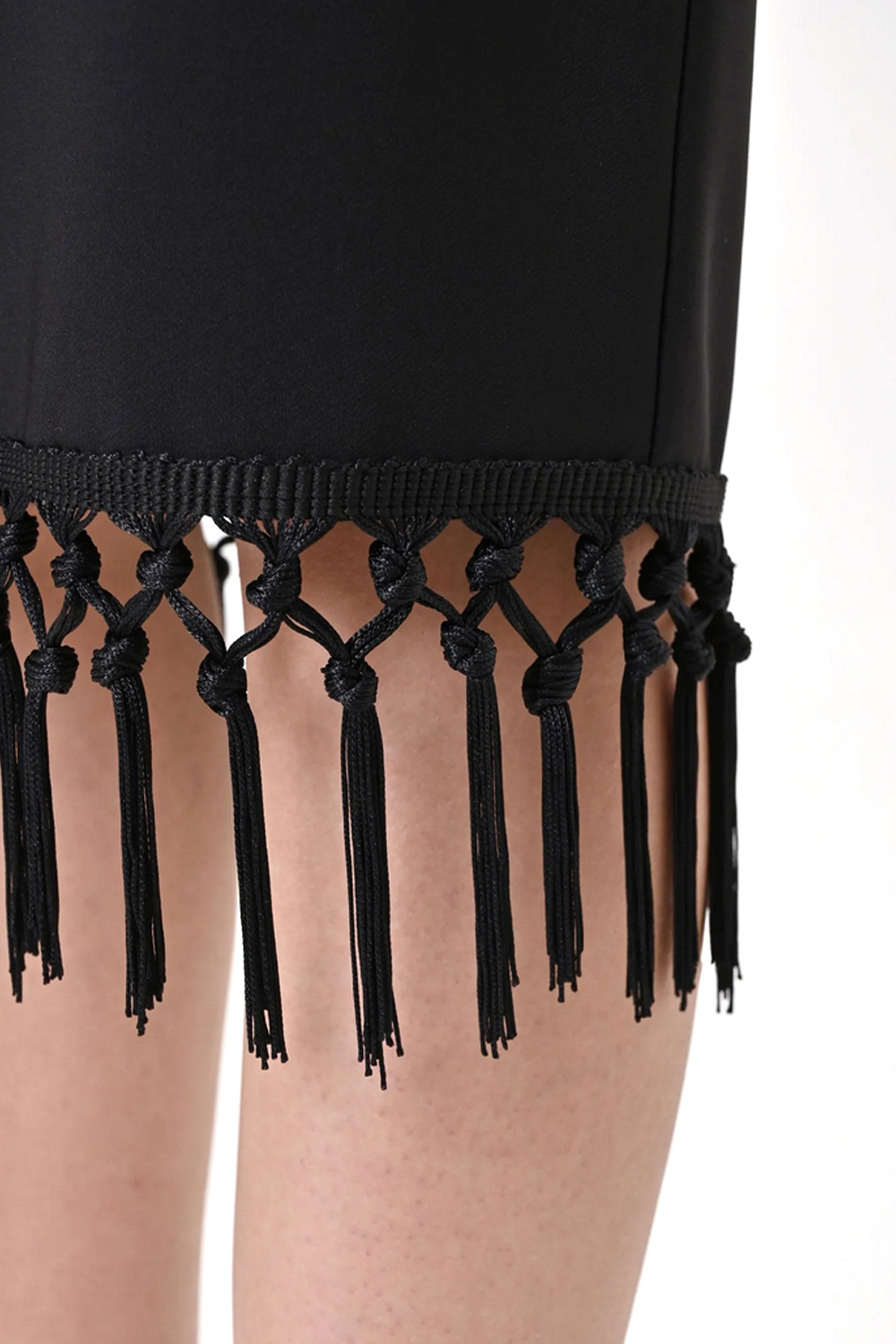 RINASCIMENTO Rinascimento koker Rok met sierlijke franjes ZWART