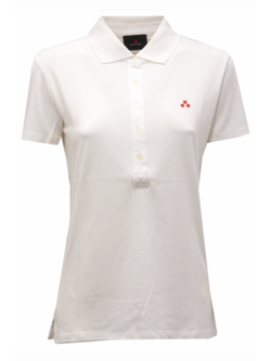 PEUTEREY Peuterey Polo T-shirt with collar and logo on chest WHITE