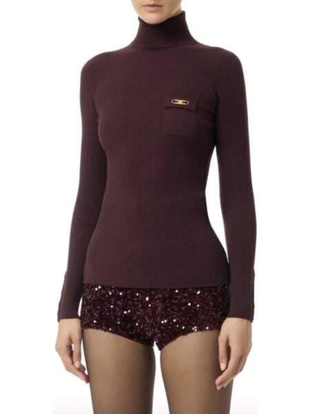 ELISABETTA FRANCHI Elisabetta Franchi coltrui met borstzakje Merlot Bordeau ROOD