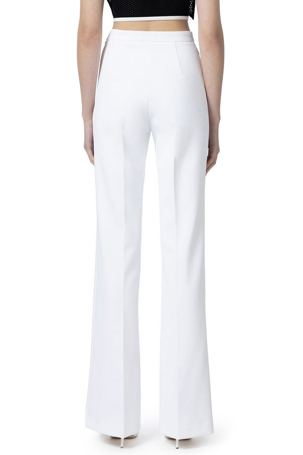 ELISABETTA FRANCHI Elisabetta Franchi flaired pants with clasps Burro / cream WHITE