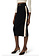 ELISABETTA FRANCHI Elisabetta Franchi long skirt with belt and white side piping BLACK