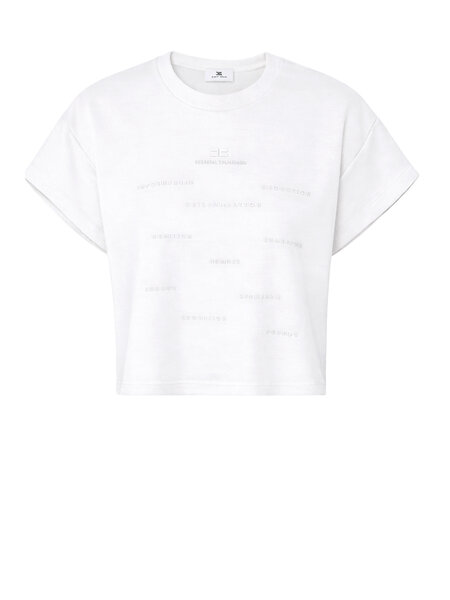 ELISABETTA FRANCHI Elisabetta Franchi T-shirt met lettering WIT