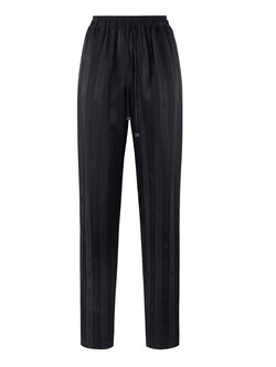 ELISABETTA FRANCHI Elisabetta Franchi satin trousers with elasticated waistband and subtle all-over logo BLACK