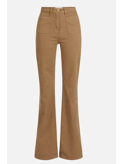 ELISABETTA FRANCHI Elisabetta Franchi flared jeans met zakken Daino / zacht BRUIN