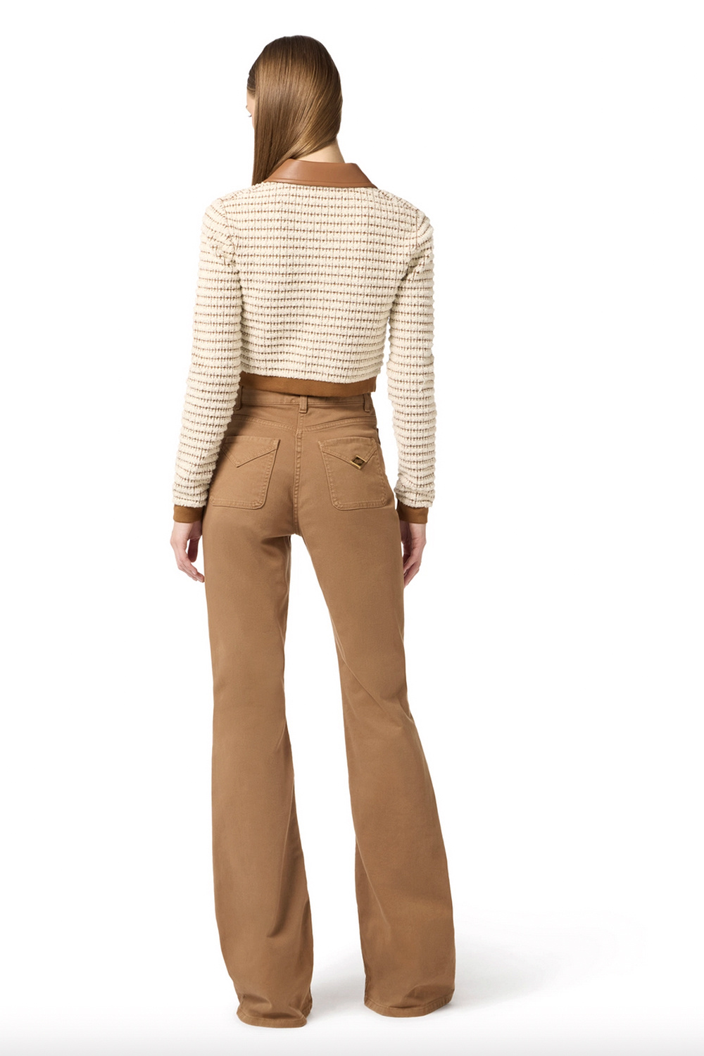ELISABETTA FRANCHI Elisabetta Franchi flared jeans with pockets Daino / soft BROWN
