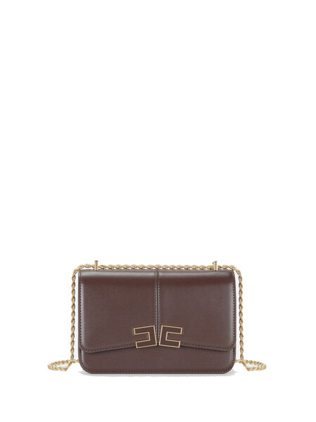 ELISABETTA FRANCHI Elisabetta Franchi shoulder bag / handbag with logo detail Cocoa / BROWN