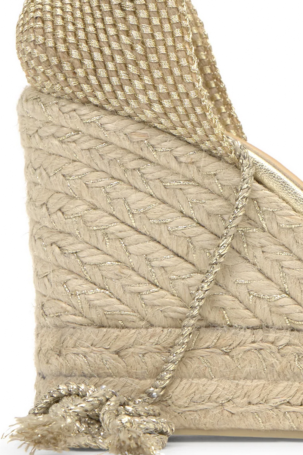 CASTANER Castaner espadrilles Clair with floral motif, off-white with gold