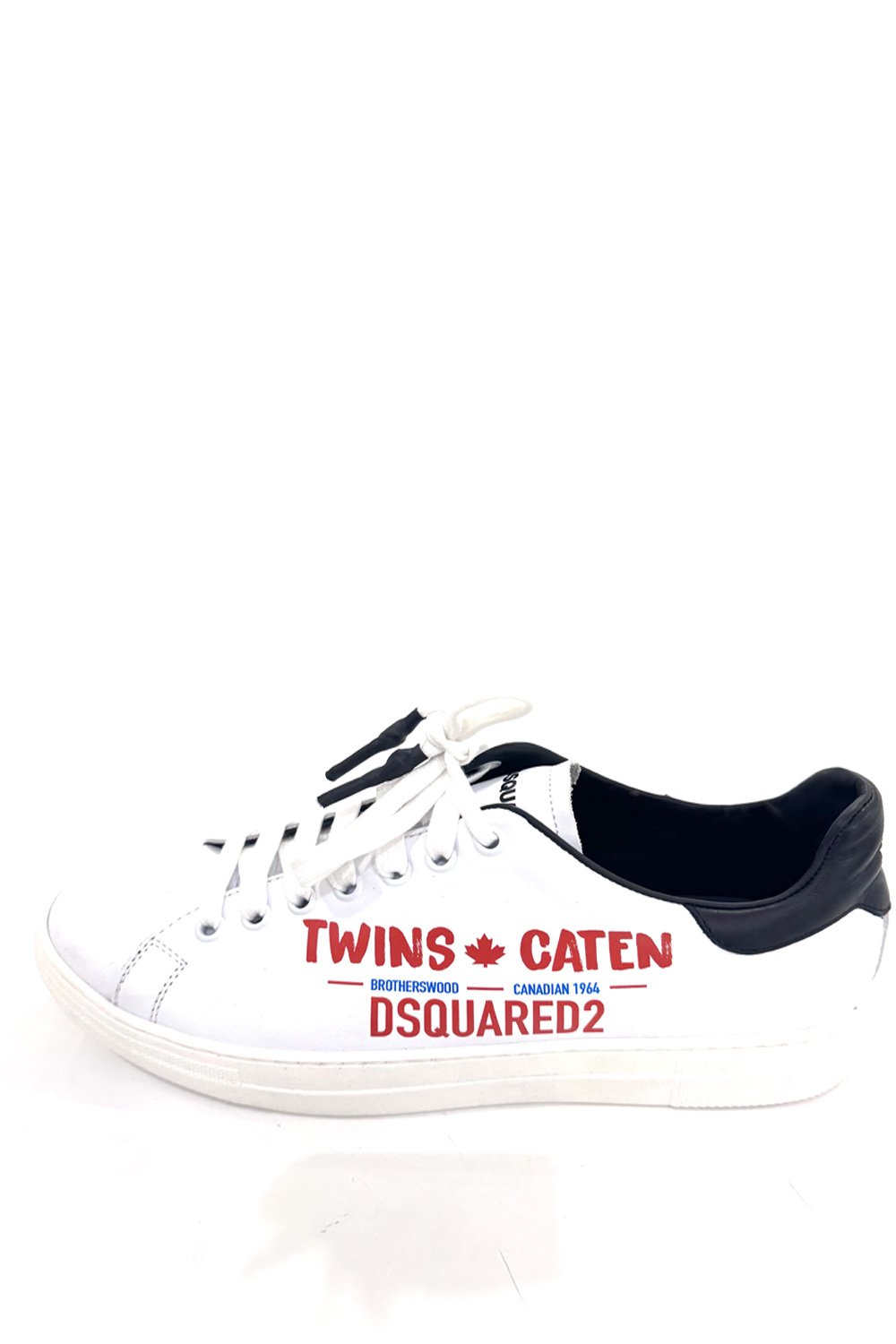 Z (S(UPER SALE Dsquare2 sneakers met tekst in rood WIT