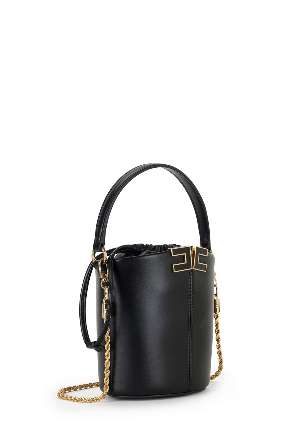 ELISABETTA FRANCHI Elisabetta Franchi Bucket bag / handbag with logo details BLACK