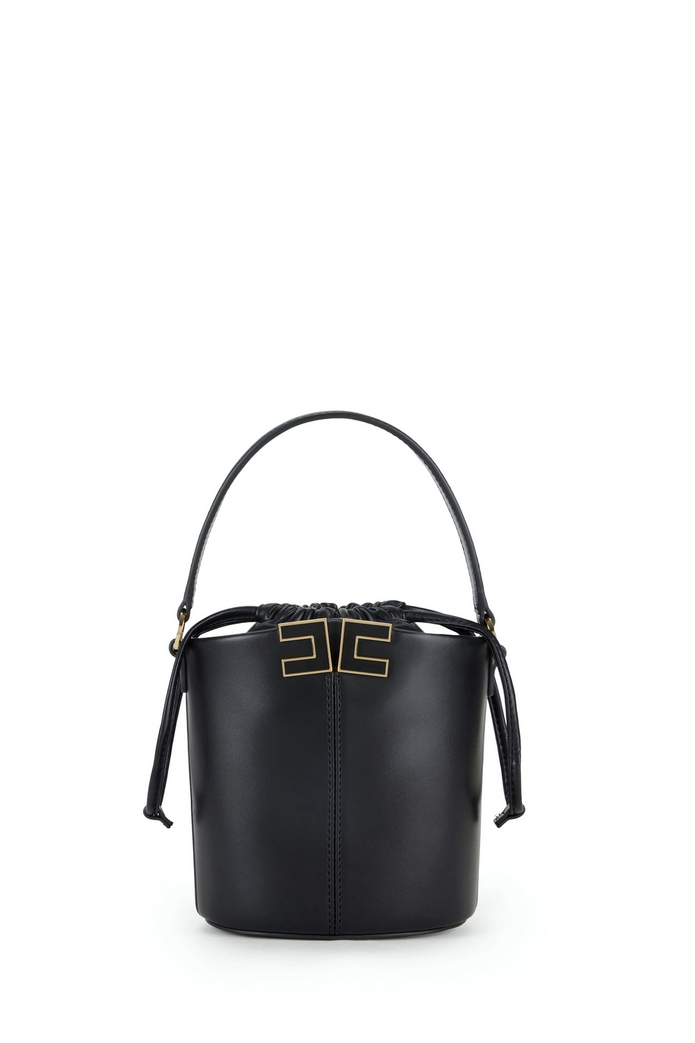 ELISABETTA FRANCHI Elisabetta Franchi Bucket bag / handbag with logo details BLACK