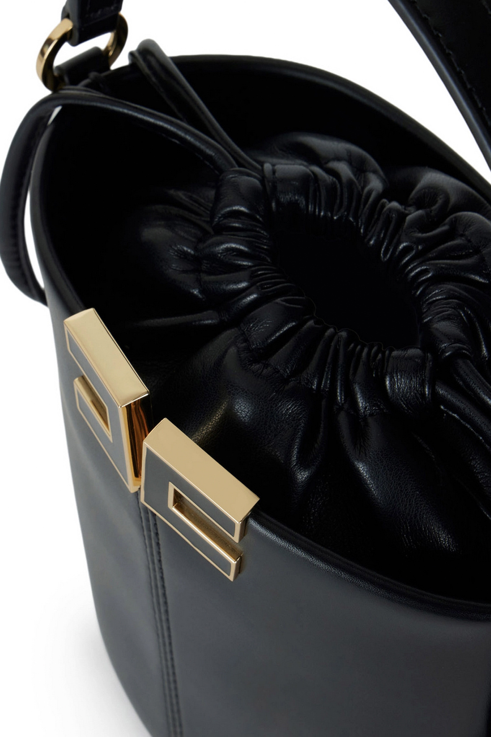 ELISABETTA FRANCHI Elisabetta Franchi Bucket bag / handbag with logo details BLACK