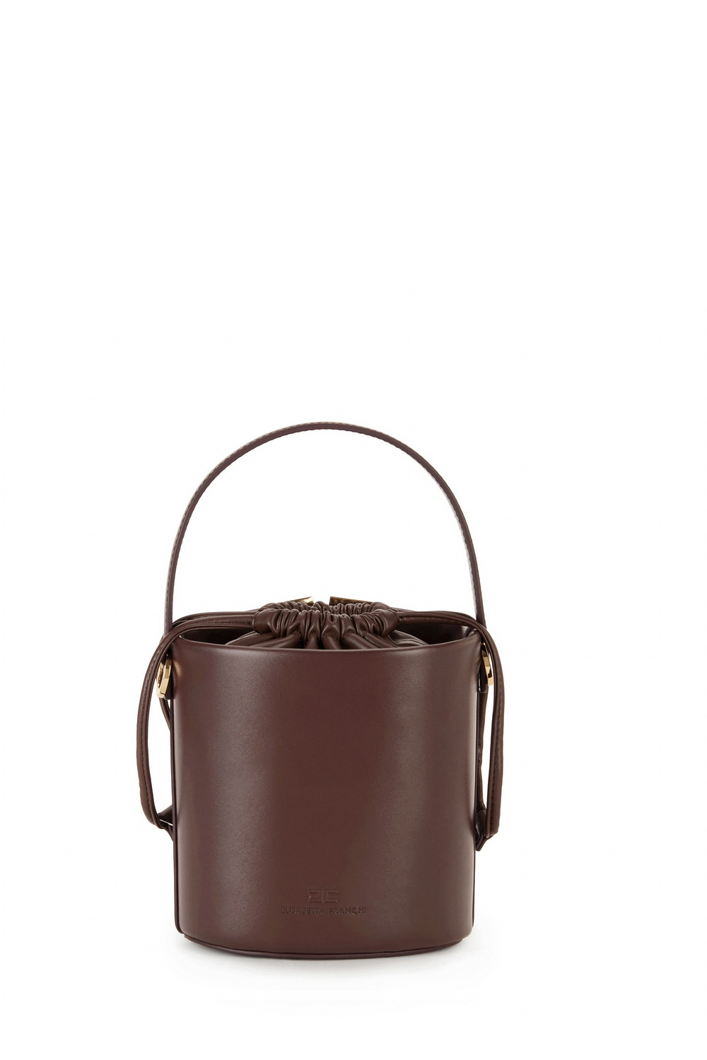 ELISABETTA FRANCHI Elisabetta Franchi Bucket bag / handtas met logo-details Cacao BRUIN