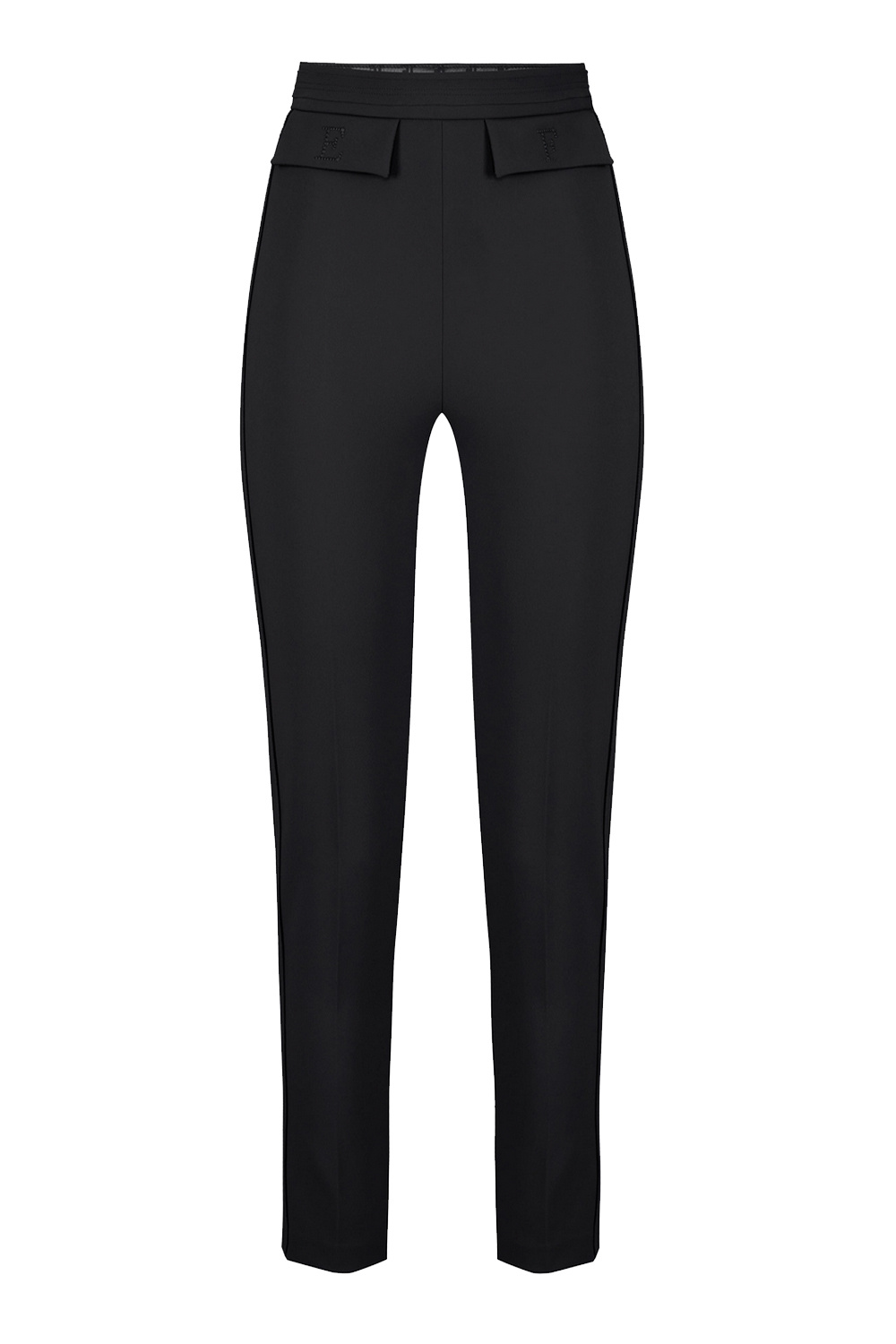 ELISABETTA FRANCHI  Elisabetta Franchi pantalon met  logo op voorzakken ZWART