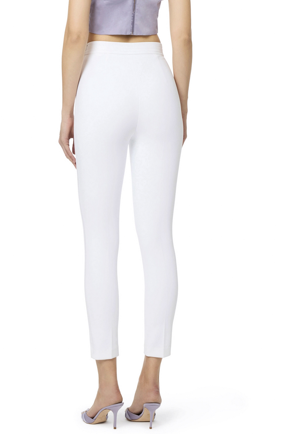 ELISABETTA FRANCHI  Elisabetta Franchi pantalon met  logo op voorzakken Avorio / WIT