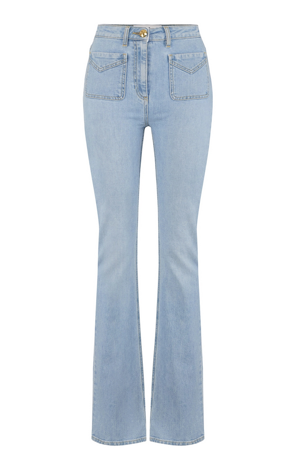 ELISABETTA FRANCHI Elisabetta Franchi bootcut jeans / spijkerbroek met zakken op voorzijde licht BLAUW